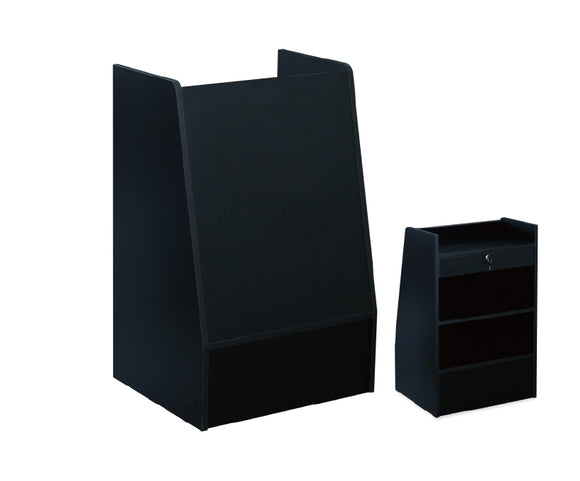 TRAPEZOID CASH REGISTER STAND BLACK 24